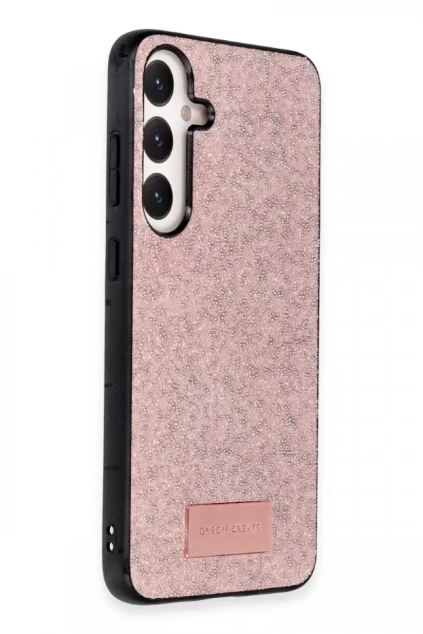Samsung Galaxy A55 5G Bright Simli Kapak - Pembe