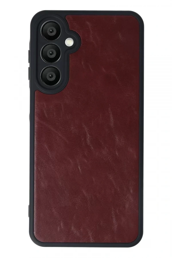 Samsung Galaxy A55 5G Kılıf Aras Deri Kapak - Bordo