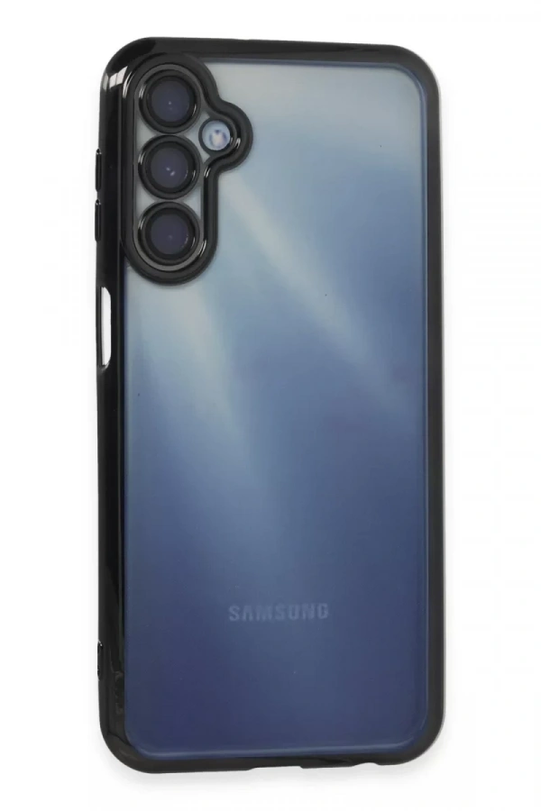Samsung Galaxy A55 5G Kılıf Lensli Silikon - Siyah