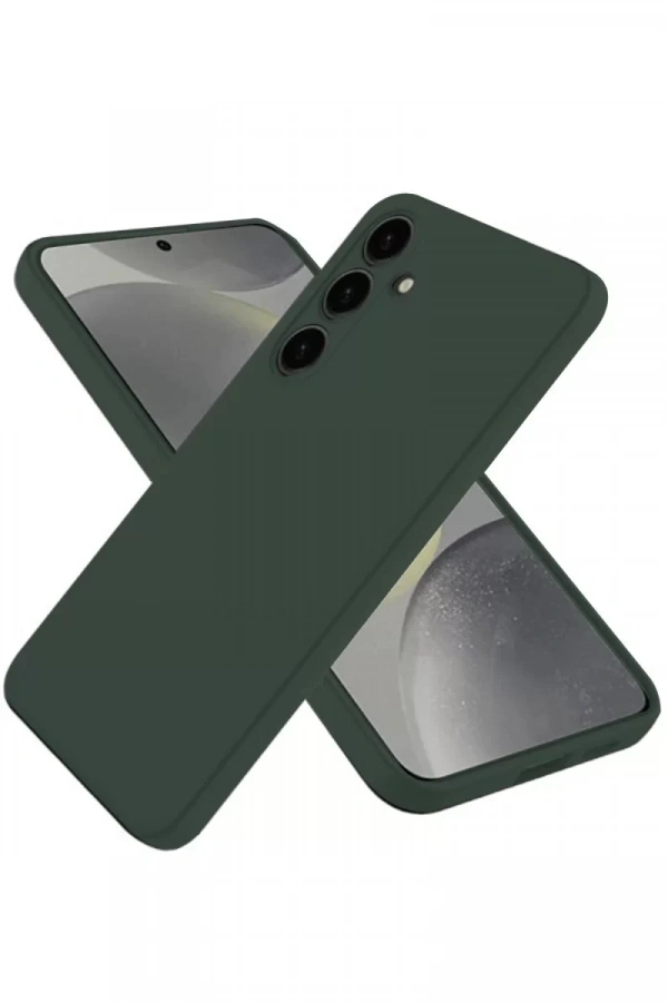 Samsung Galaxy A56 Kılıf First Silikon - Koyu Yeşil