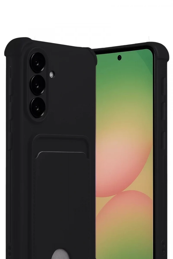 Samsung Galaxy A56 Kılıf Kelvin Kartvizitli Silikon - Siyah