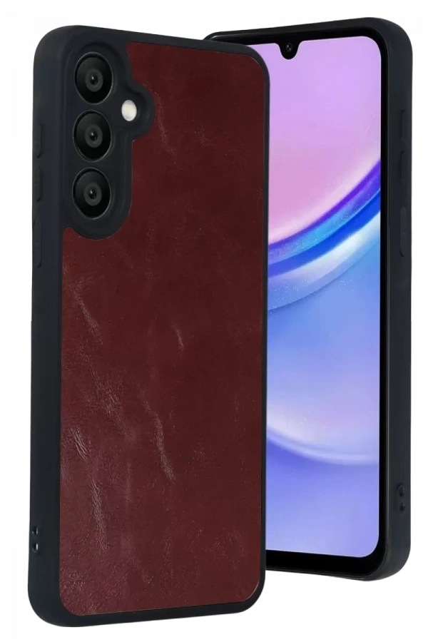 Samsung Galaxy A57 5G Aras Deri Kapak - Bordo