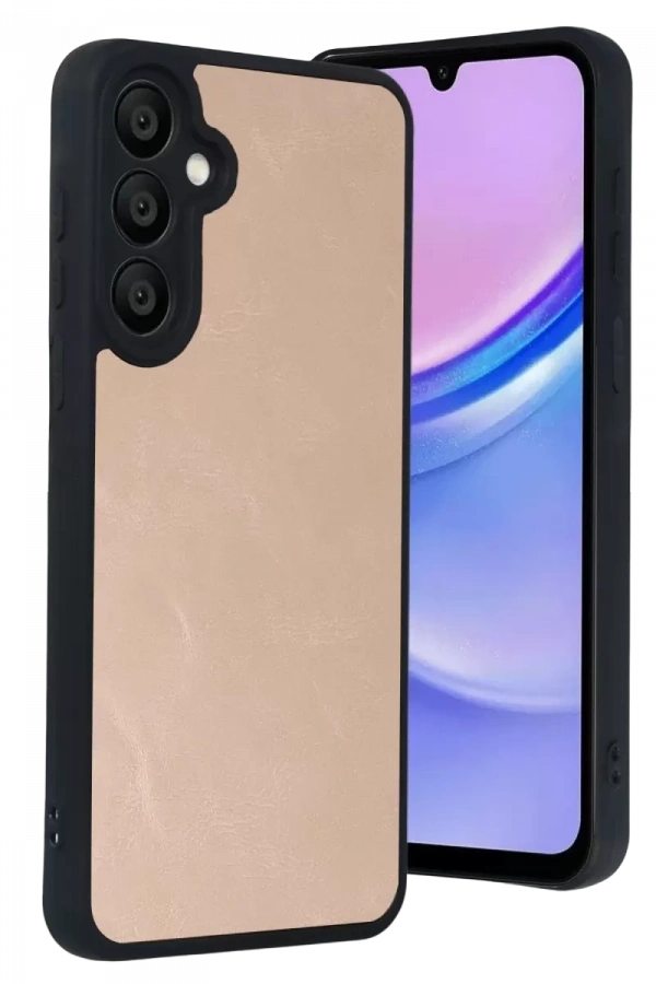 Samsung Galaxy A57 5G Aras Deri Kapak - Pudra