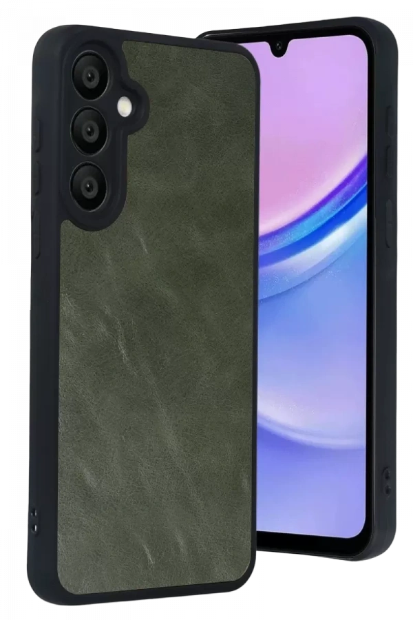 Samsung Galaxy A57 5G Aras Deri Kapak - Yeşil