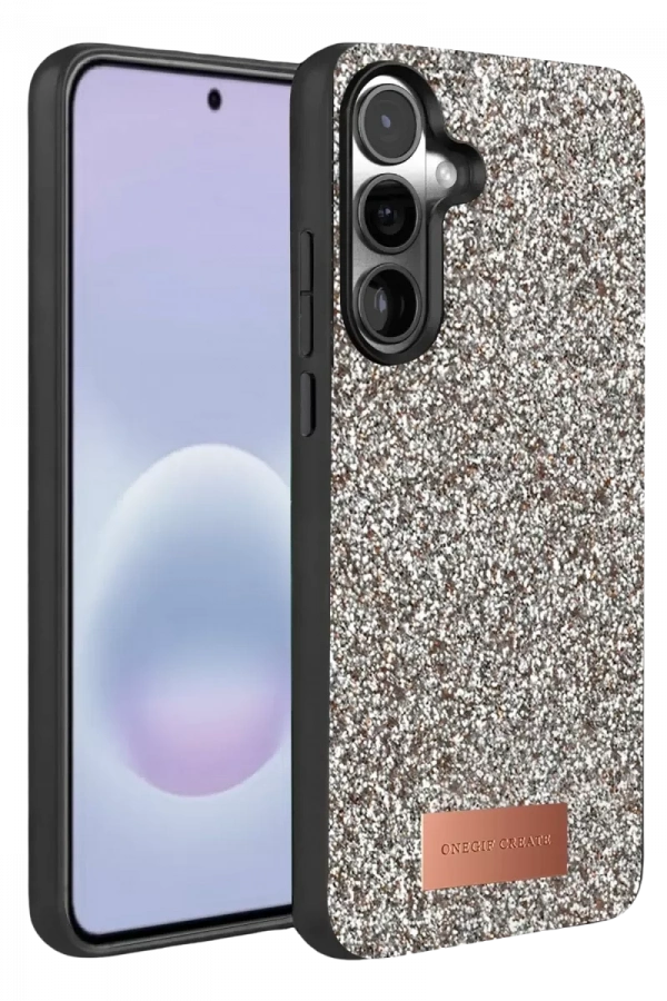 Samsung Galaxy A57 5G Bright Simli Kapak - Gümüş