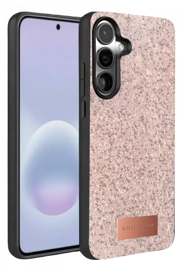 Samsung Galaxy A57 5G Bright Simli Kapak - Pembe
