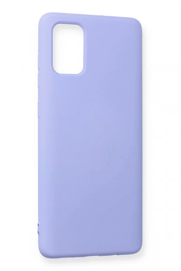 Samsung Galaxy A71 Kılıf Nano içi Kadife Silikon - Lila