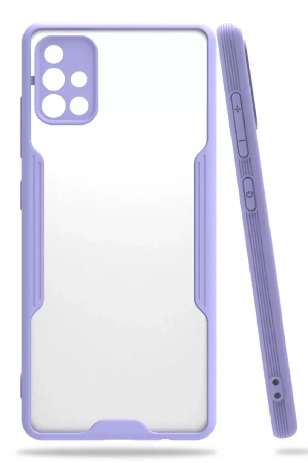 Samsung Galaxy A71 Kılıf Platin Silikon - Lila