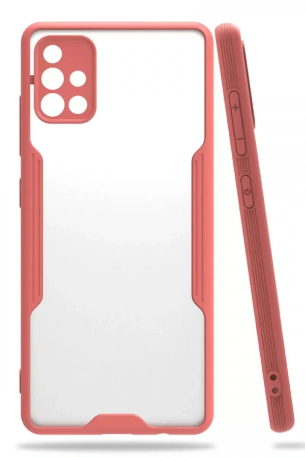 Samsung Galaxy A71 Kılıf Platin Silikon - Pembe