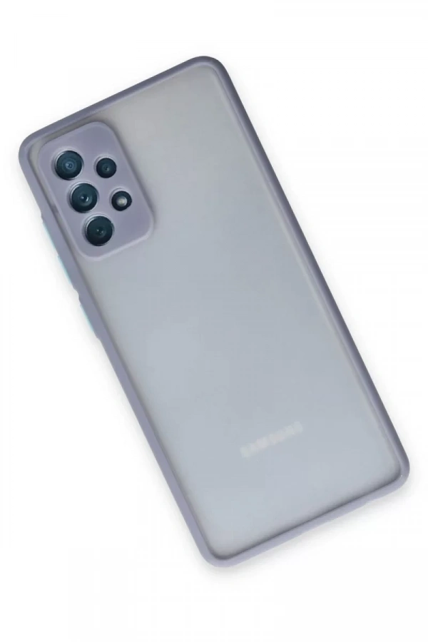 Samsung Galaxy A72 Kılıf Montreal Silikon Kapak - Gri