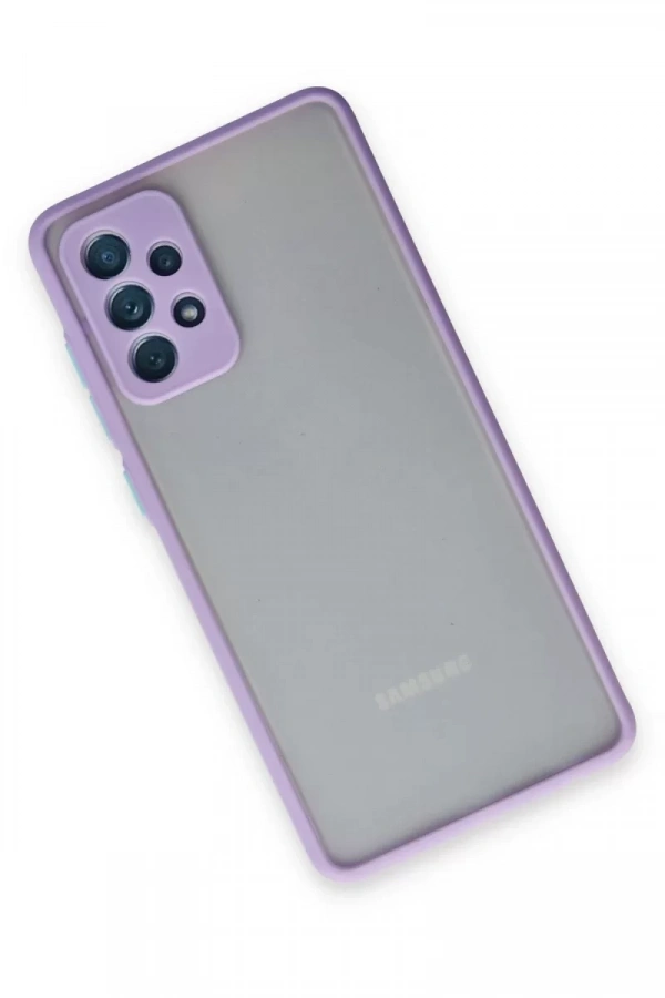 Samsung Galaxy A72 Kılıf Montreal Silikon Kapak - Mor