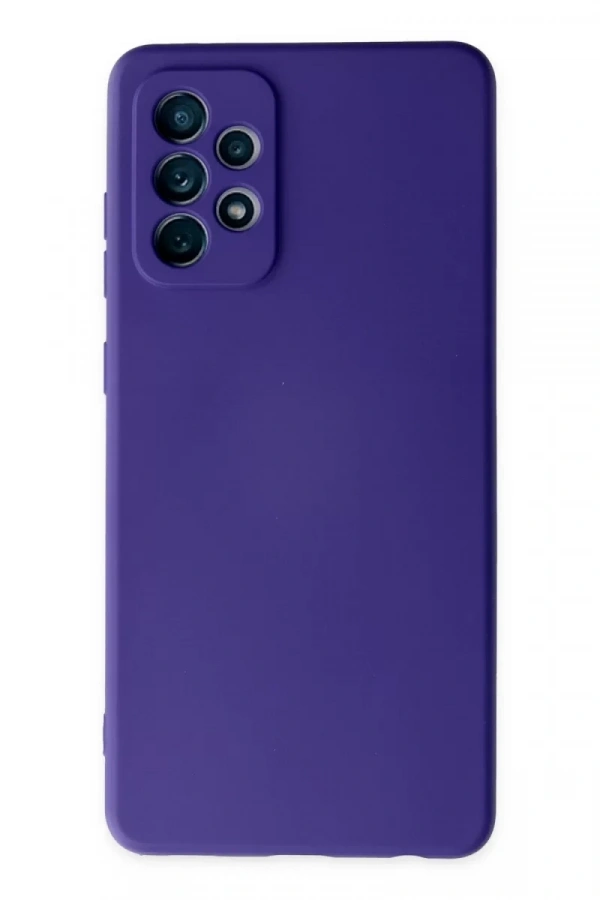 Samsung Galaxy A72 Kılıf Nano içi Kadife Silikon - Mor