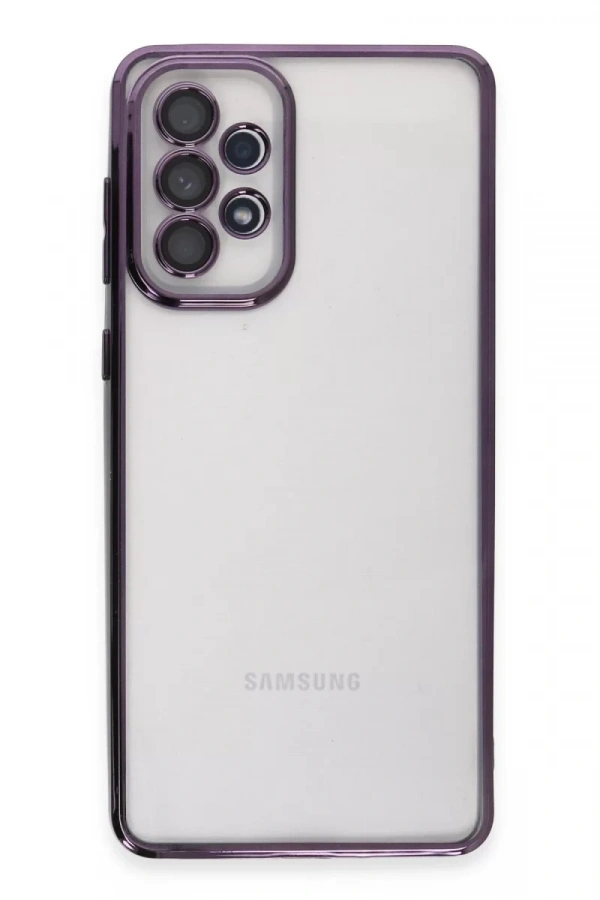Samsung Galaxy A73 5G Kılıf Lensli Silikon - Mor