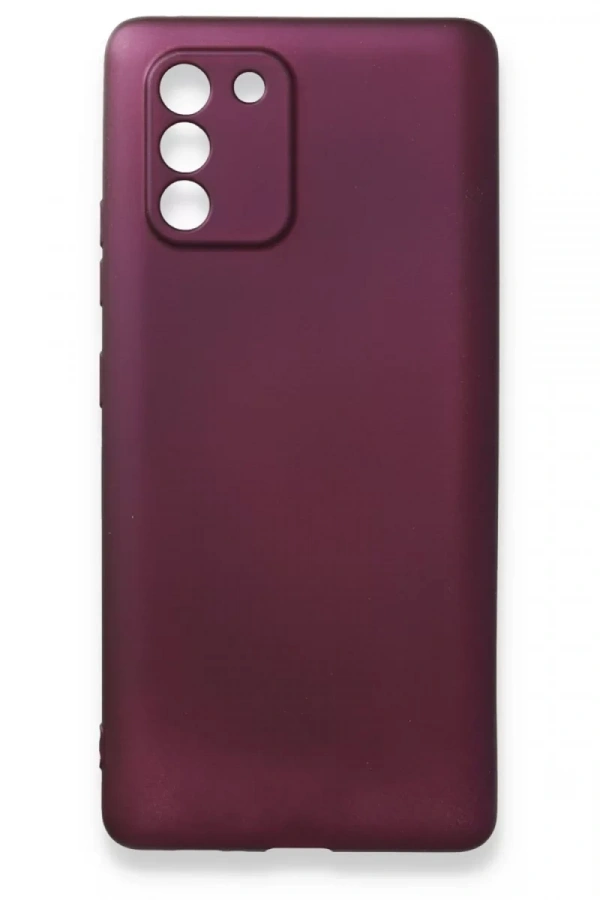 Samsung Galaxy A91 / S10 Lite Kılıf First Silikon - Mürdüm