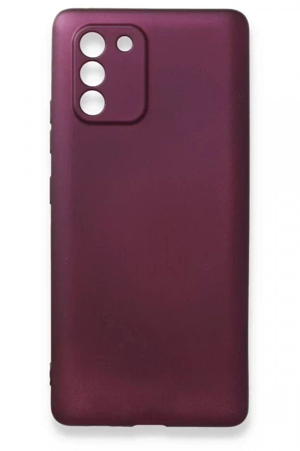 Samsung Galaxy A91 / S10 Lite Kılıf First Silikon - Mürdüm
