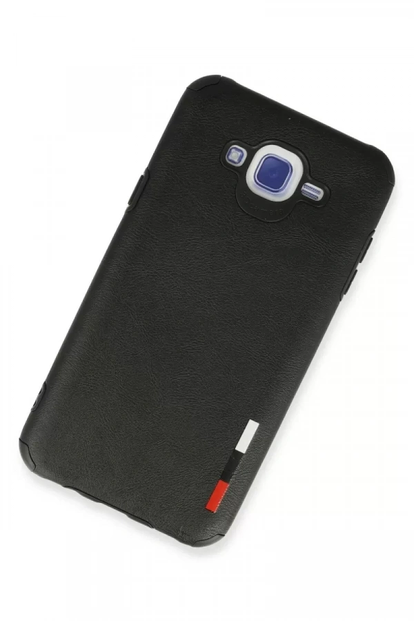 Samsung Galaxy J7 Kılıf Loop Deri Silikon - Siyah