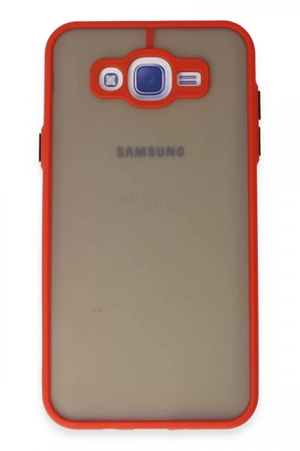 Samsung Galaxy J7 Kılıf Montreal Silikon Kapak - Kırmızı