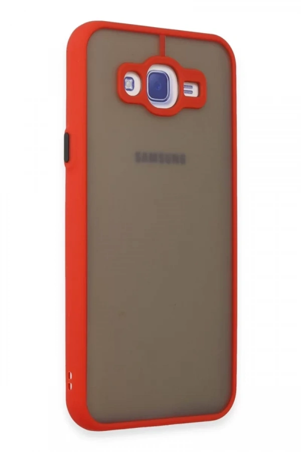 Samsung Galaxy J7 Kılıf Montreal Silikon Kapak - Kırmızı