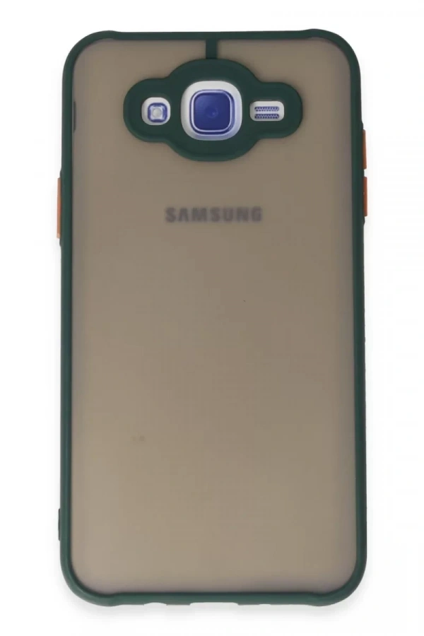 Samsung Galaxy J7 Kılıf Montreal Silikon Kapak - Yeşil