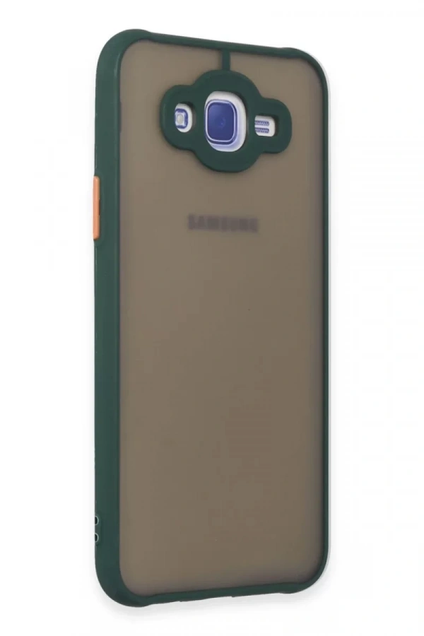 Samsung Galaxy J7 Kılıf Montreal Silikon Kapak - Yeşil