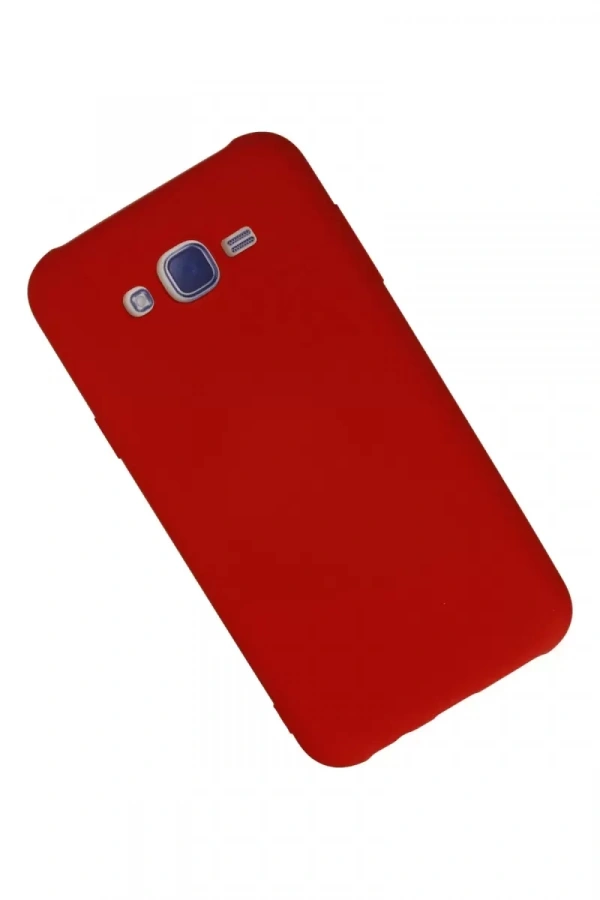 Samsung Galaxy J7 Kılıf Nano içi Kadife Silikon - Kırmızı