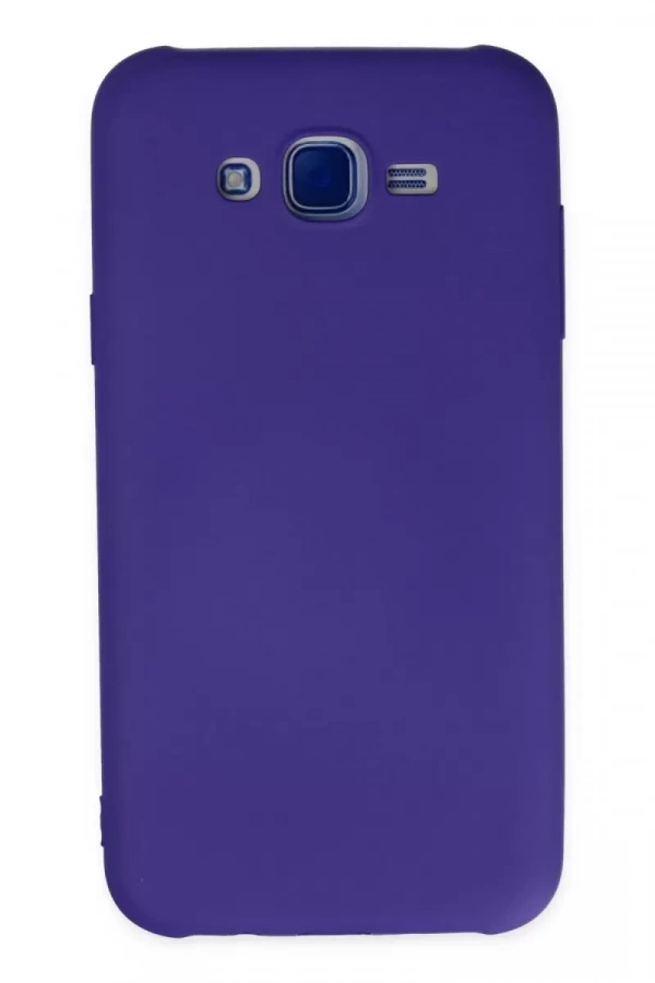 Samsung Galaxy J7 Kılıf Nano içi Kadife Silikon - Mor