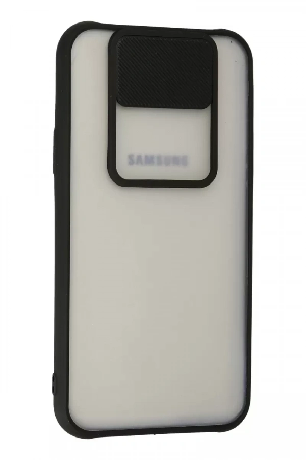 Samsung Galaxy J7 Kılıf Palm Buzlu Kamera Sürgülü Silikon - Siyah