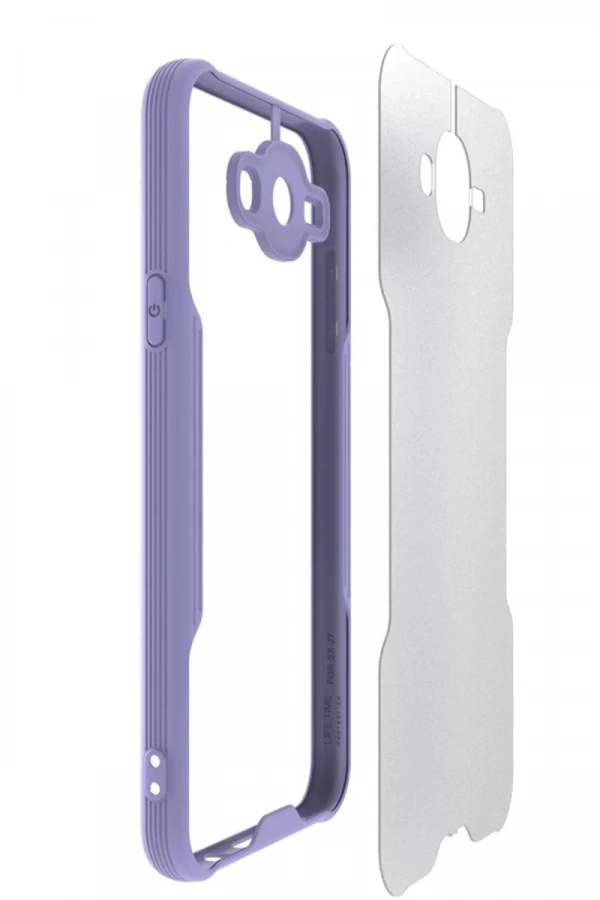 Samsung Galaxy J7 Kılıf Platin Silikon - Pembe