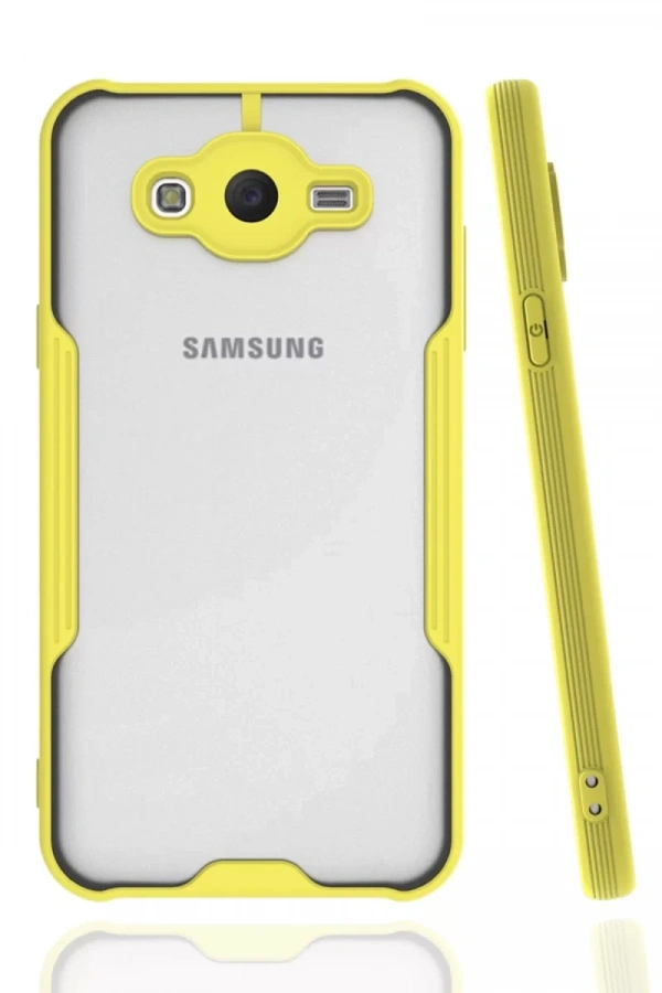 Samsung Galaxy J7 Kılıf Platin Silikon - Sarı