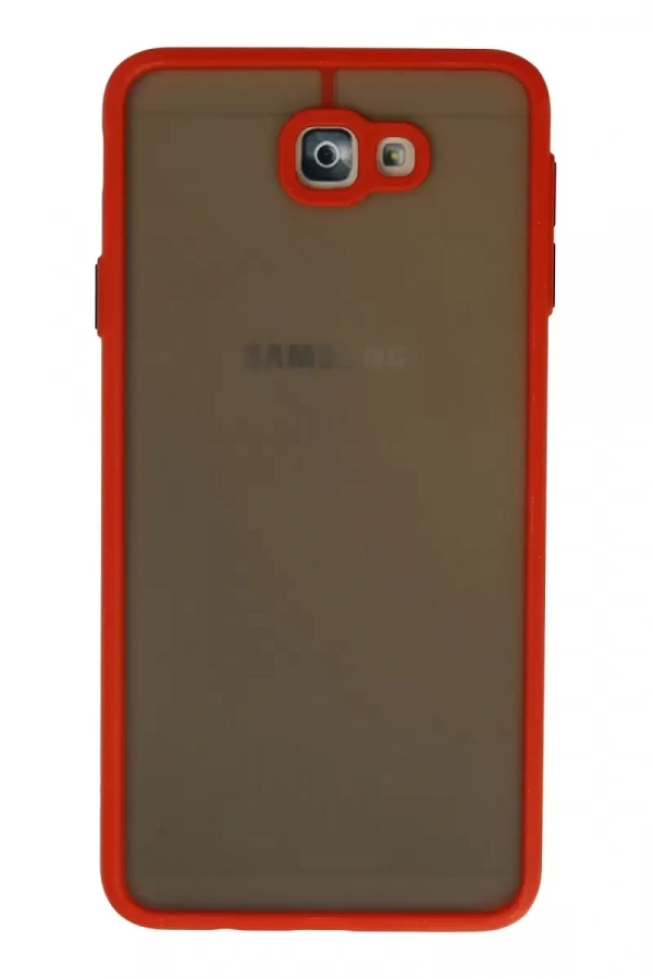 Samsung Galaxy J7 Prime Kılıf Montreal Silikon Kapak - Kırmızı