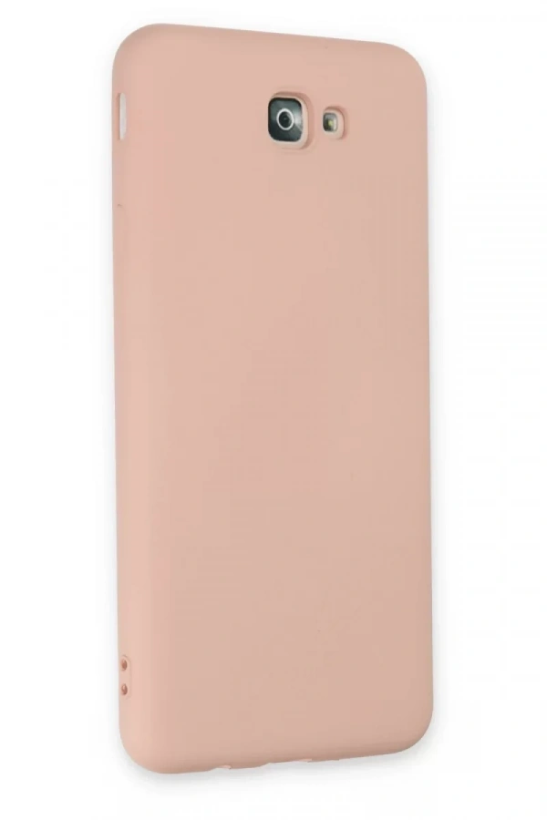 Samsung Galaxy J7 Prime Kılıf Nano içi Kadife Silikon - Pudra
