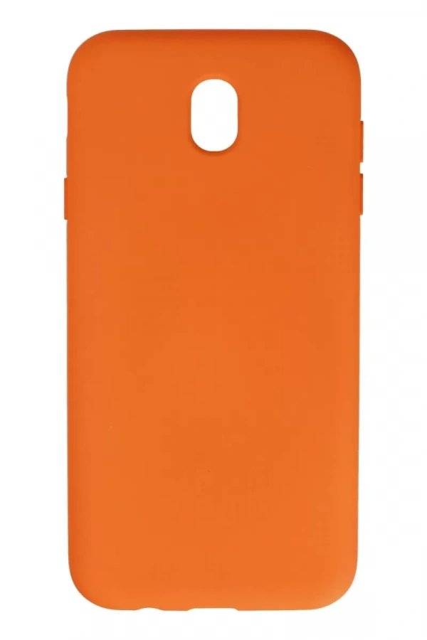 Samsung Galaxy J7 Pro / J730 Kılıf Nano içi Kadife Silikon - Turuncu