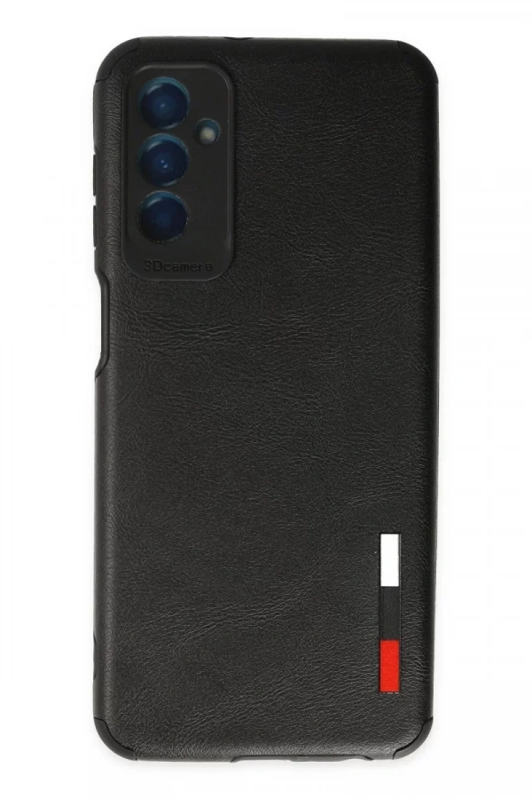 Samsung Galaxy M13 Kılıf Loop Deri Silikon - Siyah