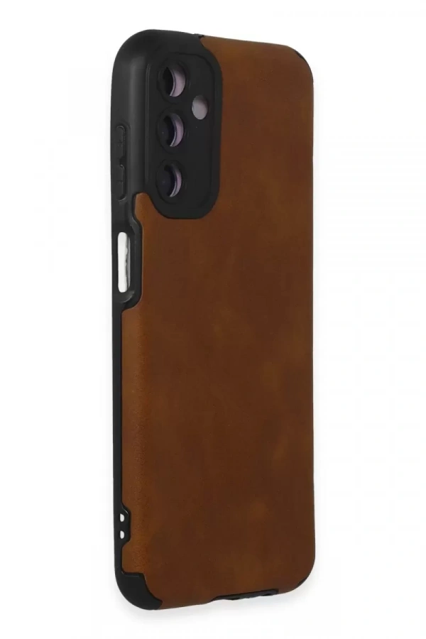Samsung Galaxy M14 5G Kılıf Loop Deri Silikon - Kahverengi