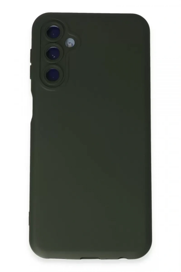 Samsung Galaxy M14 5G Kılıf Nano içi Kadife Silikon - Koyu Yeşil