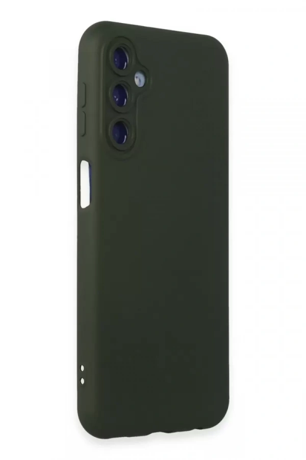 Samsung Galaxy M14 5G Kılıf Nano içi Kadife Silikon - Koyu Yeşil