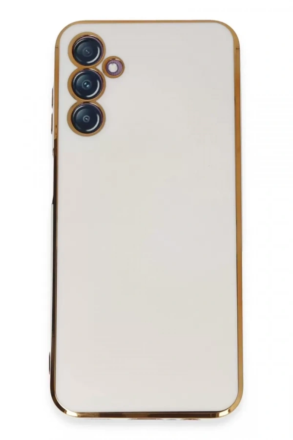 Samsung Galaxy M14 5G Kılıf Volet Silikon - Beyaz
