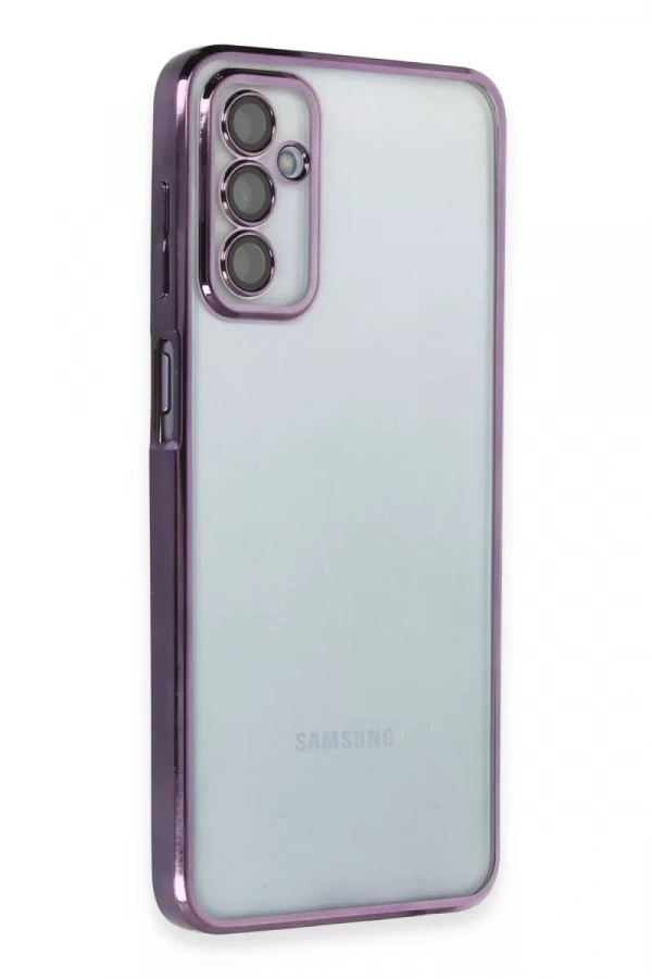 Samsung Galaxy M23 Kılıf Lensli Silikon - Mor