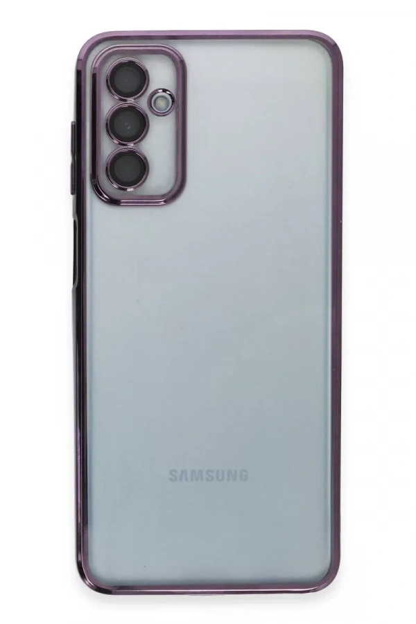Samsung Galaxy M23 Kılıf Lensli Silikon - Mor