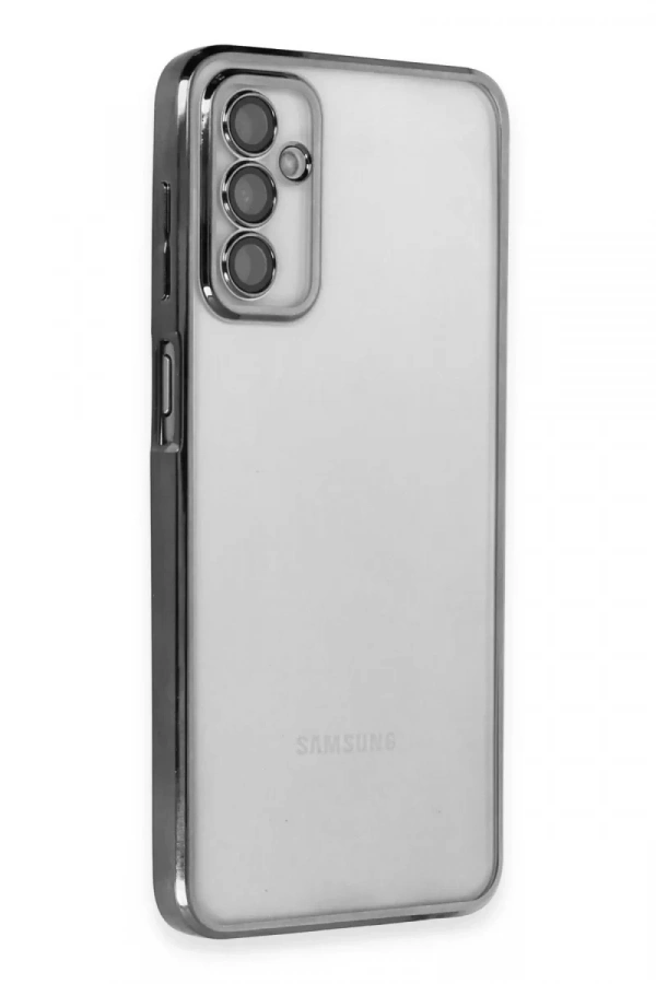 Samsung Galaxy M23 Kılıf Lensli Silikon - Siyah