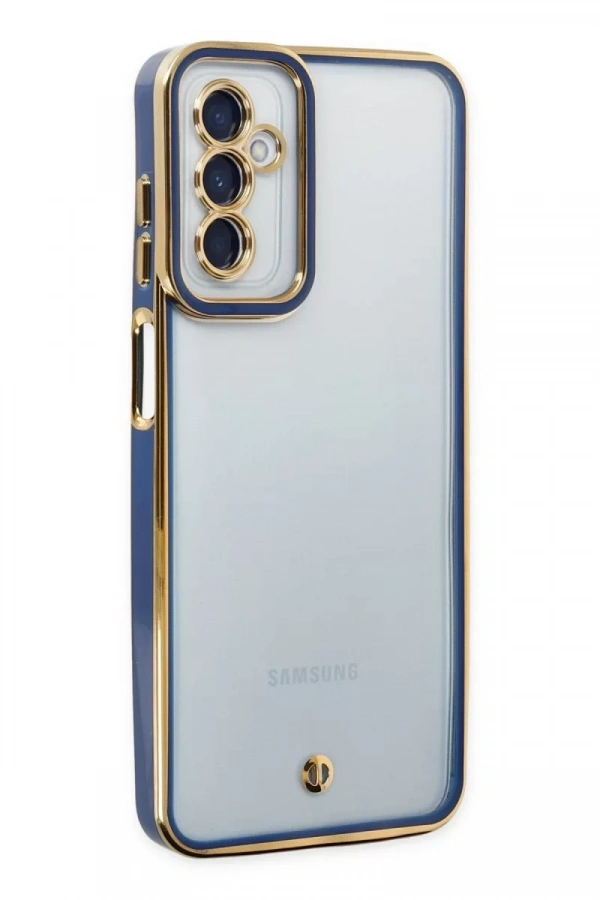 Samsung Galaxy M23 Kılıf Liva Lens Silikon - Mavi