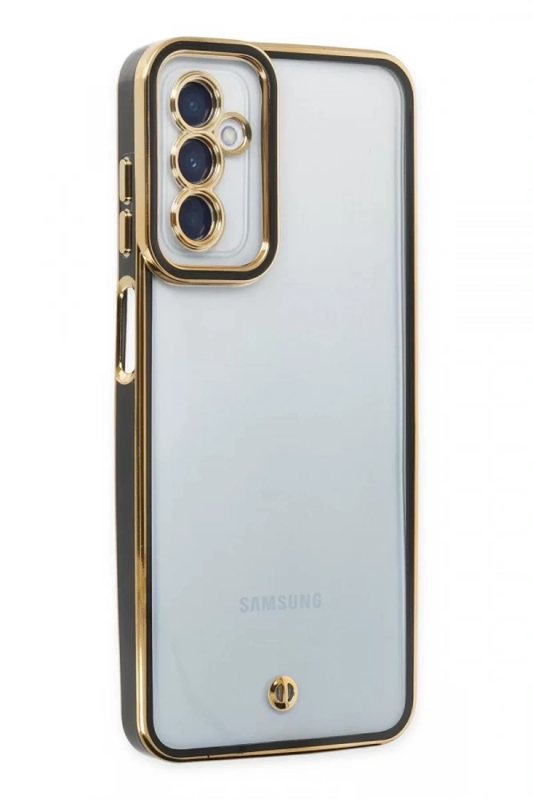 Samsung Galaxy M23 Kılıf Liva Lens Silikon - Siyah