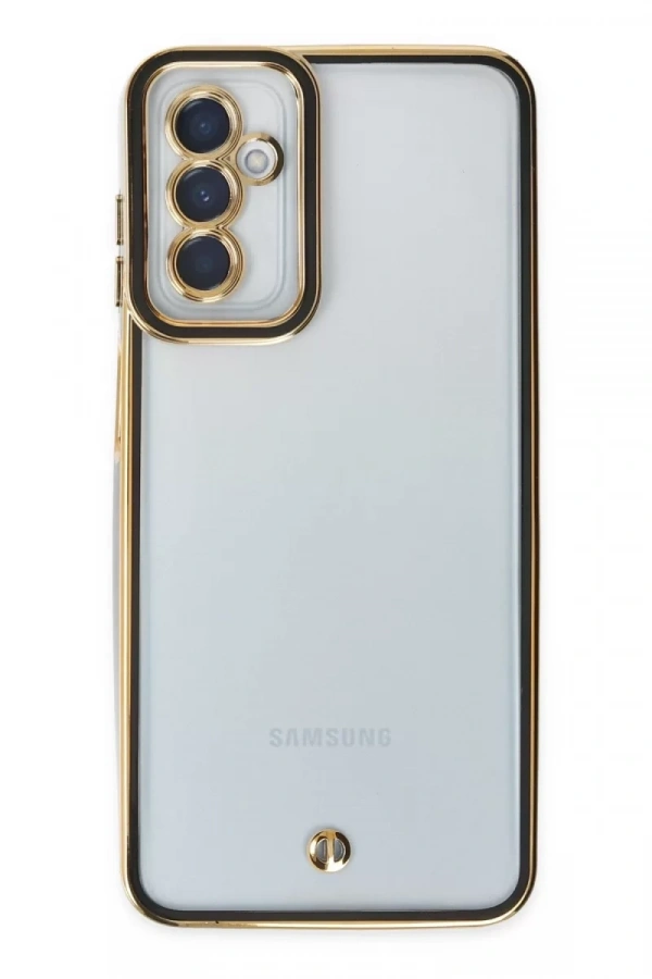 Samsung Galaxy M23 Kılıf Liva Lens Silikon - Siyah
