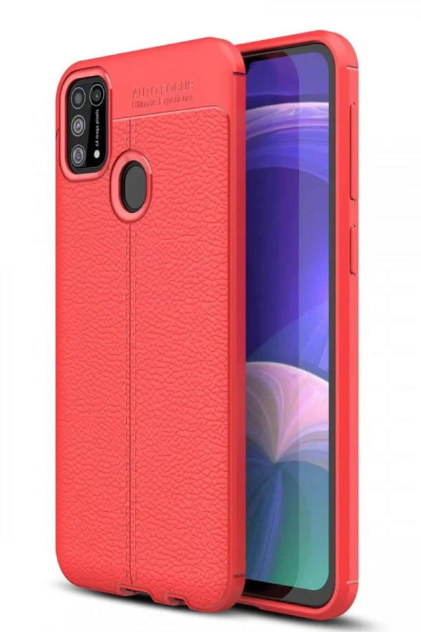Samsung Galaxy M31 Kılıf Auto Focus Kapak - Kırmızı
