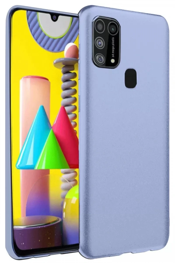 Samsung Galaxy M31 Kılıf Nano içi Kadife Silikon - Lila