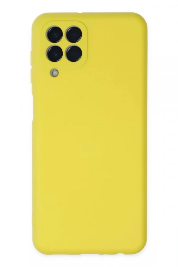 Samsung Galaxy M33 Kılıf Nano içi Kadife Silikon - Sarı