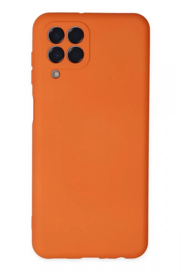Samsung Galaxy M33 Kılıf Nano içi Kadife Silikon - Turuncu
