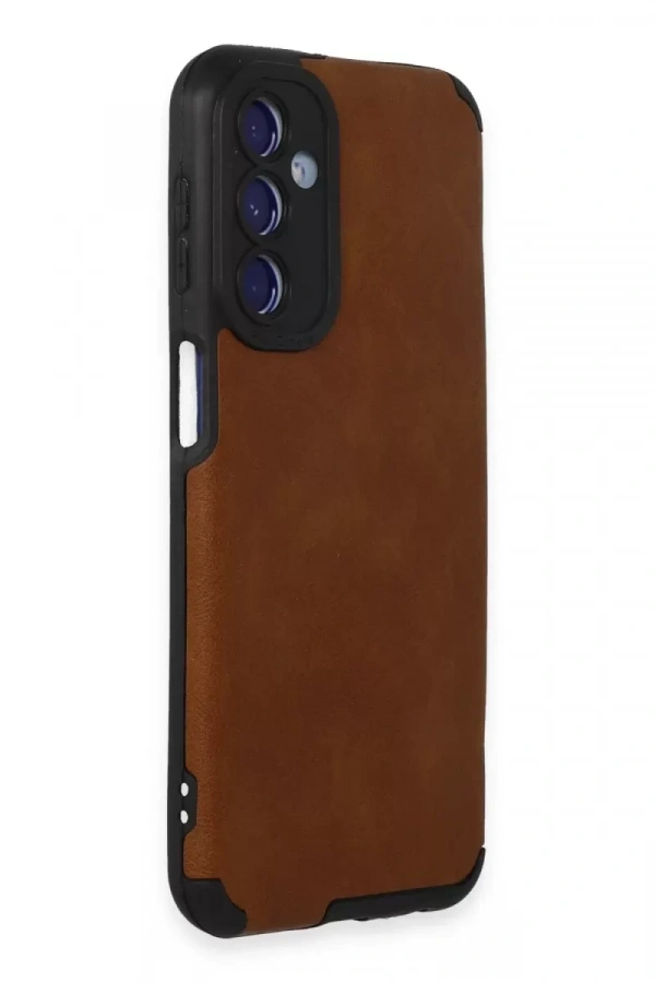 Samsung Galaxy M34 5G Kılıf Loop Deri Silikon - Kahverengi