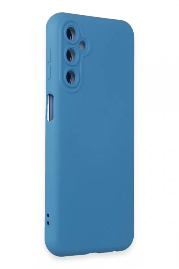 Samsung Galaxy M34 5G Kılıf Nano içi Kadife Silikon - Mavi