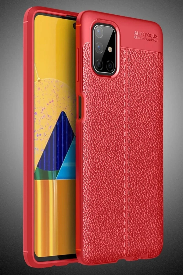 Samsung Galaxy M51 Kılıf Auto Focus Kapak - Kırmızı